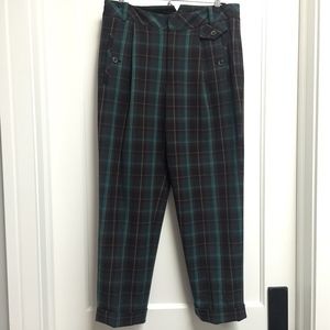 Cartonnier Anthropologie High Rise Plaid Pants
